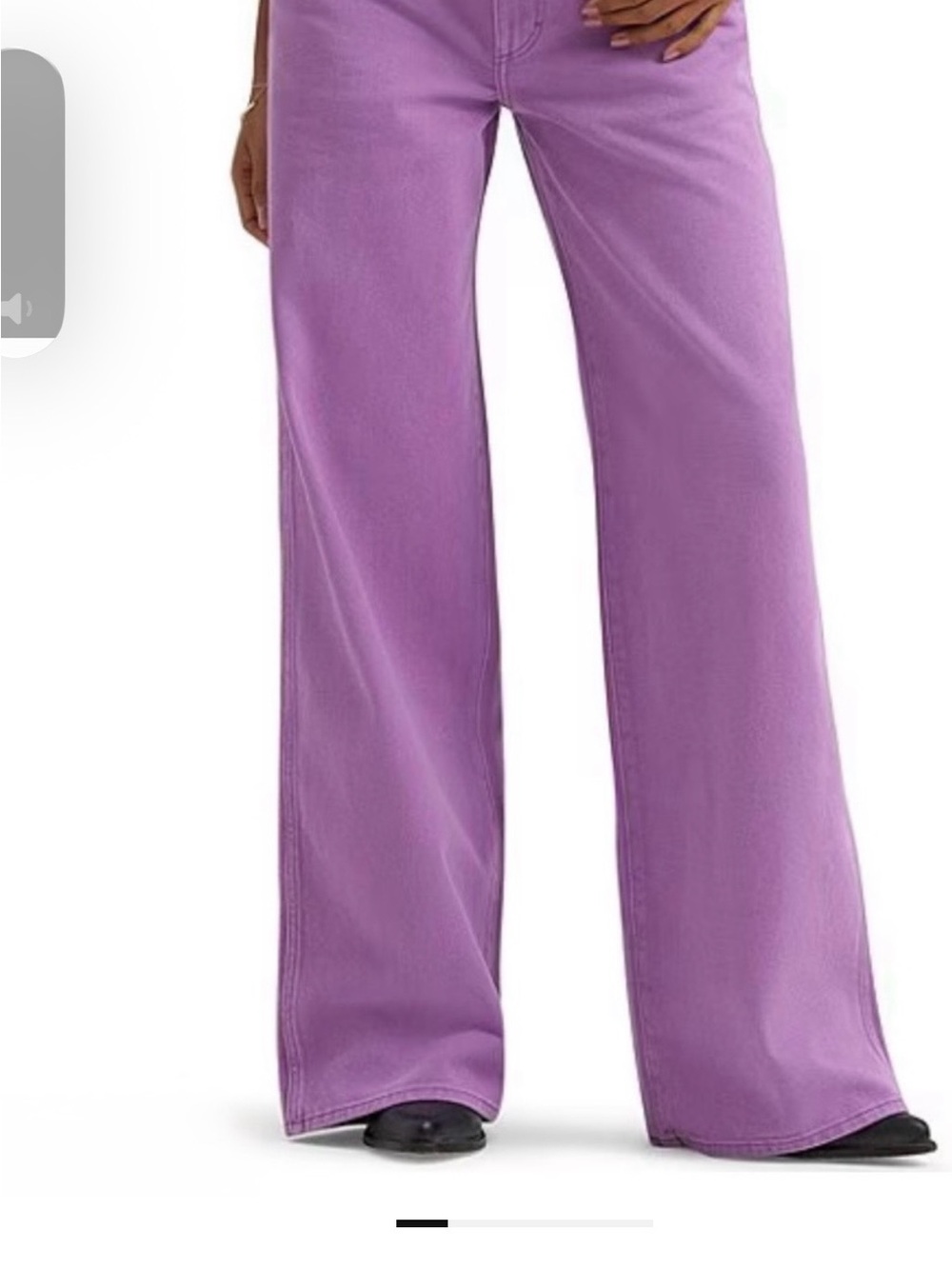 Wrangler Wide Leg Jeans in Lavender Purple